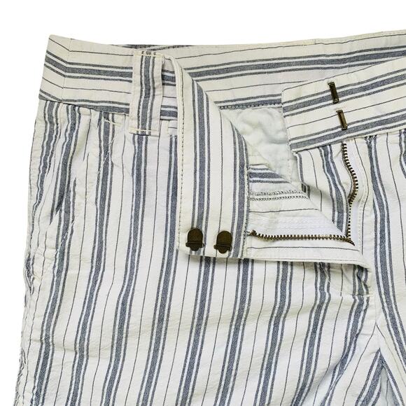 J. Crew Blue Stripe City Fit Shorts Size 10 - Picture 3 of 5